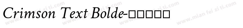 Crimson Text Bolde字体转换